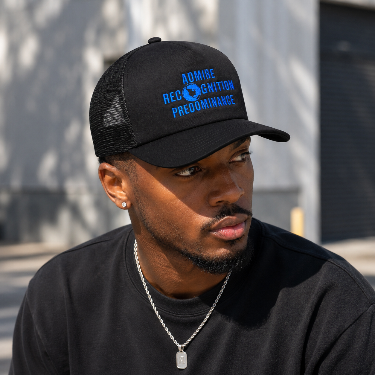 Admire Recognition Predominance Trucker Hat – Black/Blue