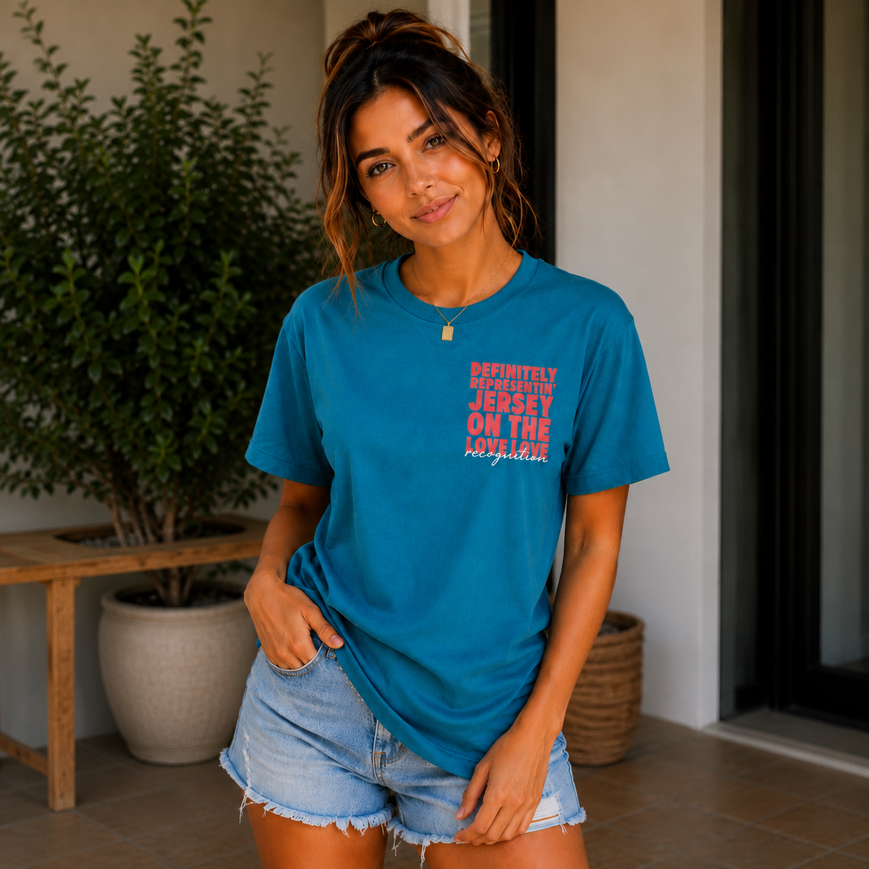 Recognition “Worn With Purpose” Women Tropical Blue Tee